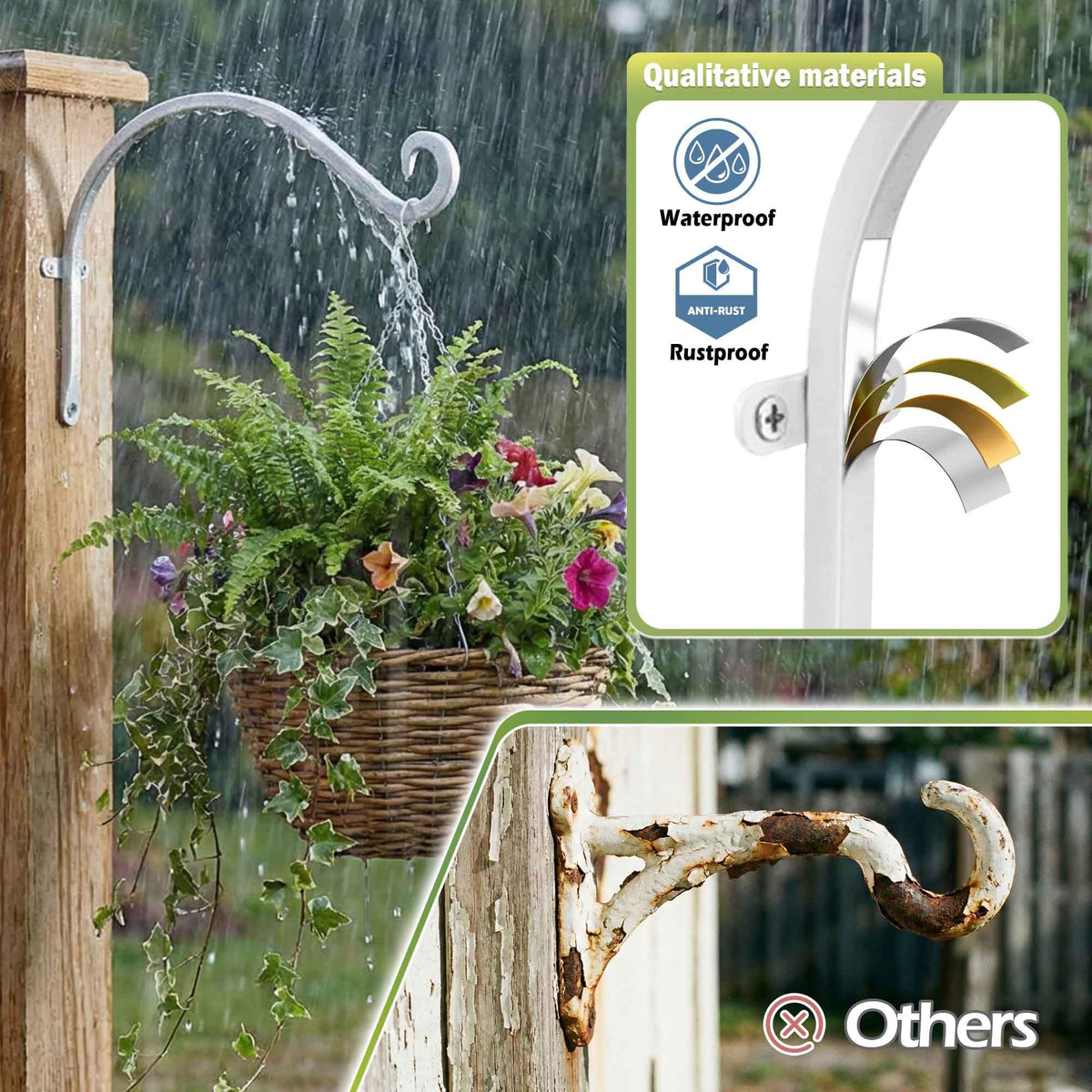 Lifyzoon bird feeder hanger 12-inch keeps feeder within reach