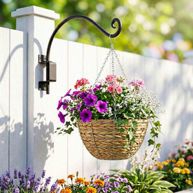 Lifyzoon hand-forged iron bracket with matte finish resists weathering.