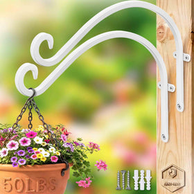Lifyzoon hanging plant bracket 12-inch supports outdoor plants and decor
