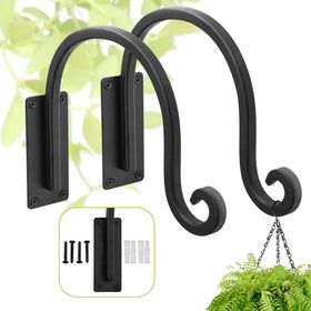 Lifyzoon heavy duty bracket 8-inch provides sturdy outdoor support for plants.