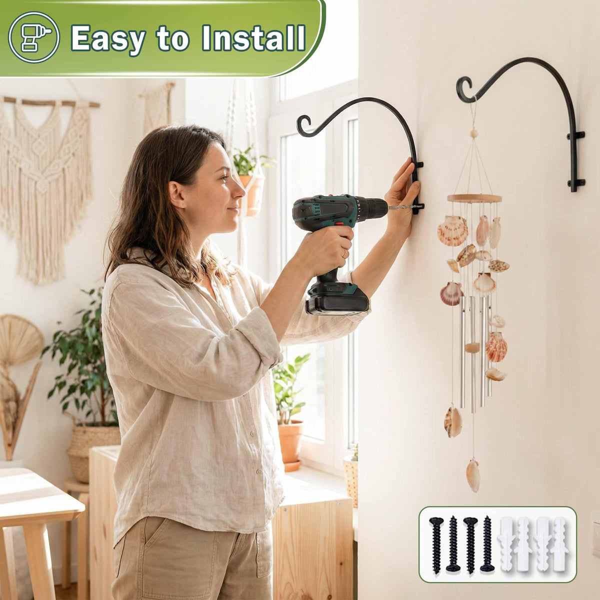 Lifyzoon outdoor all season garden bracket for sturdy support