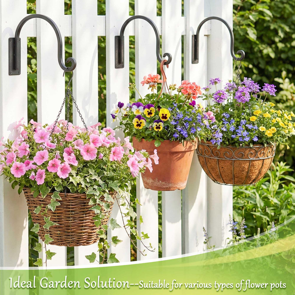 Lifyzoon outdoor bird feeder hanger with rugged hand-forged iron for weather exposure.