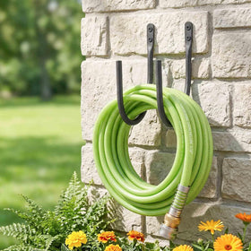 Lifyzoon outdoor hose racks in a two-pack for yard storage.