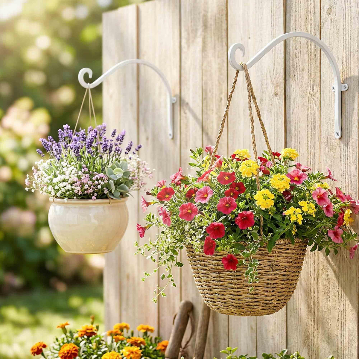 Lifyzoon outdoor wall-mount bracket ideal for bird feeders and planters