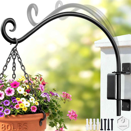 Lifyzoon swivel hanging plant bracket 22inch demonstrates flexible rotation for porch décor.