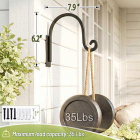 Lifyzoon wall mount plant bracket provides secure mounting and decorative silhouette.