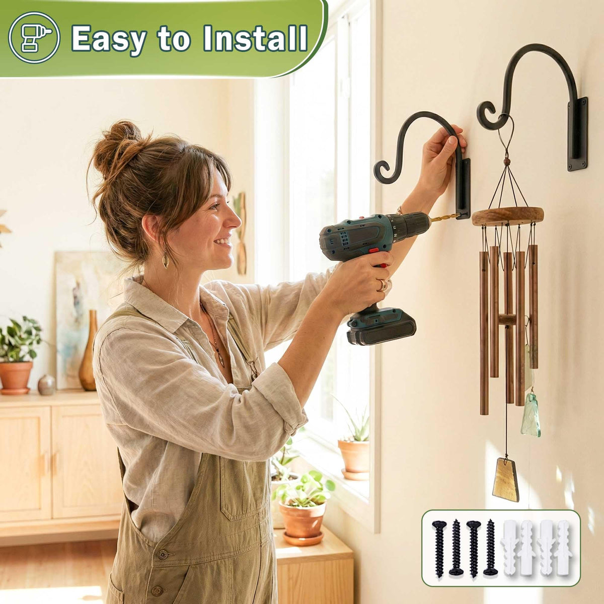 Lifyzoon outdoor-ready hanger blends with garden decor.