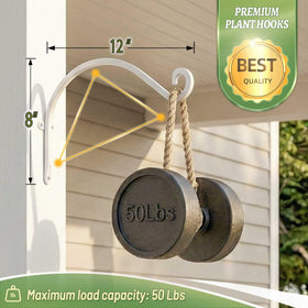 Lifyzoon wrought-iron plant hook with rust-resistant finish