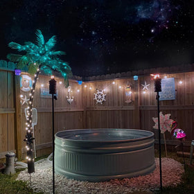 Lightshare palm tree exterior decor for indoor or outdoor use.