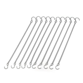 Lightstar hanging chains 12inch with hooks, sturdy for outdoor bird feeders and planters.