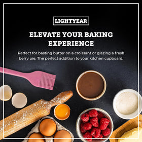 Lightyear brush with dense bristles for thorough marinade coverage.