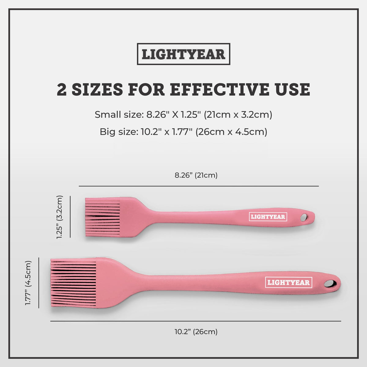 Lightyear brush withstands up to 450°F for safe grilling.