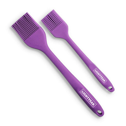 Lightyear silicone basting brush set front view for versatile cooking in the kitchen.