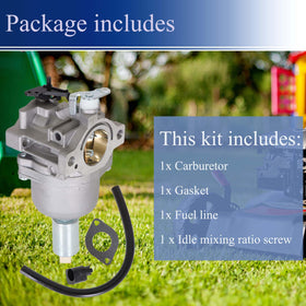 LiGuVCY carburetor package, includes gasket, line, and idle screw for quick install