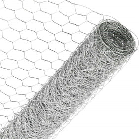 LiGuVCY hexagonal poultry netting in silver provides durable protection and airflow.