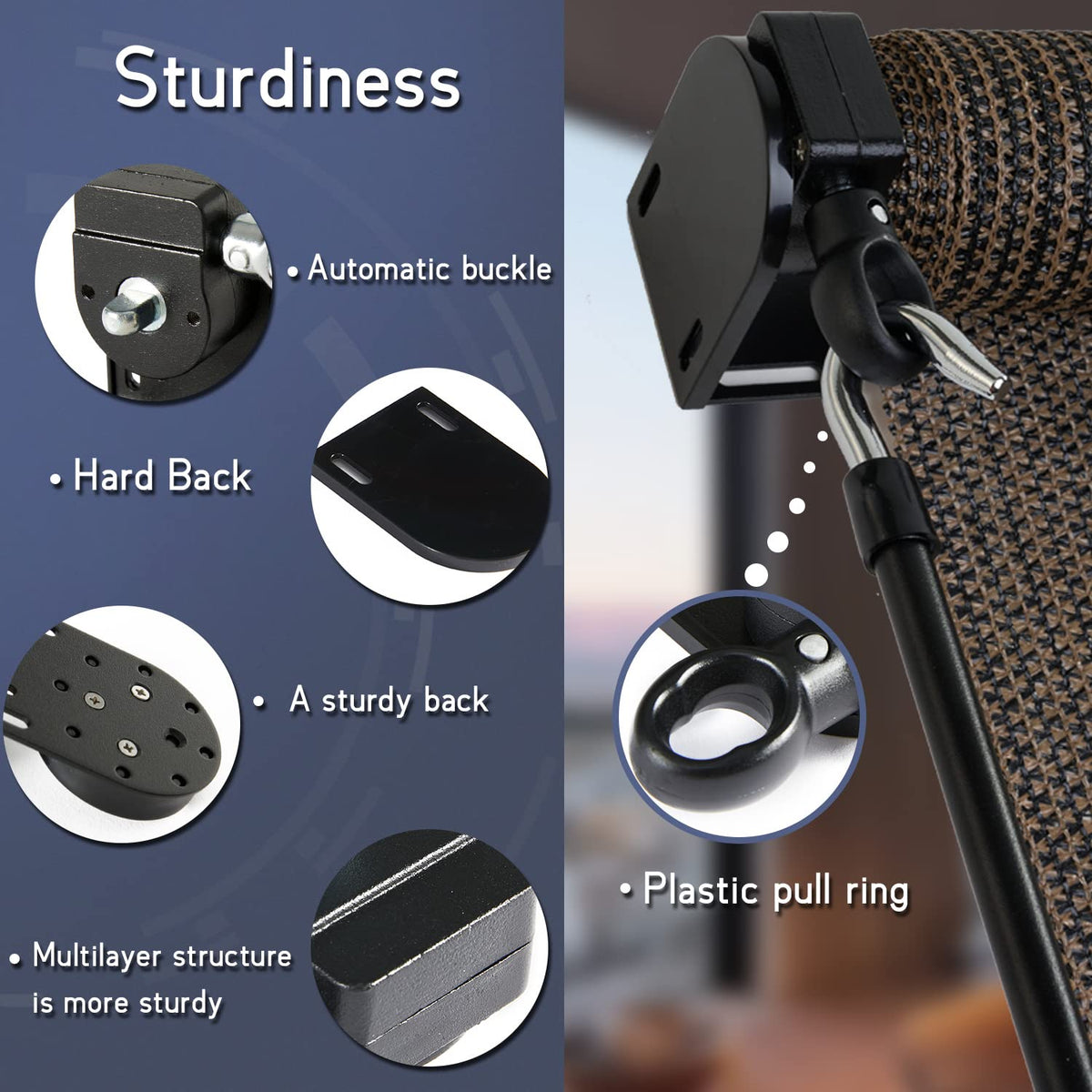 Lihopefe screw and anchor pack supports quick installation of sunshade brackets.