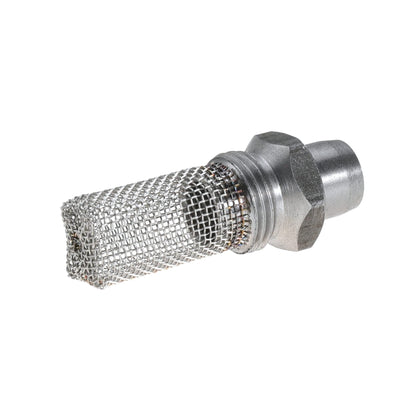 LiiQuu Stub Spark Arrestor on a Stihl blower; helps prevent engine damage from carbon buildup.