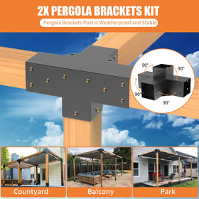 Likeem Woodworks bracket securely attaches 4x4 lumber for pergola framing