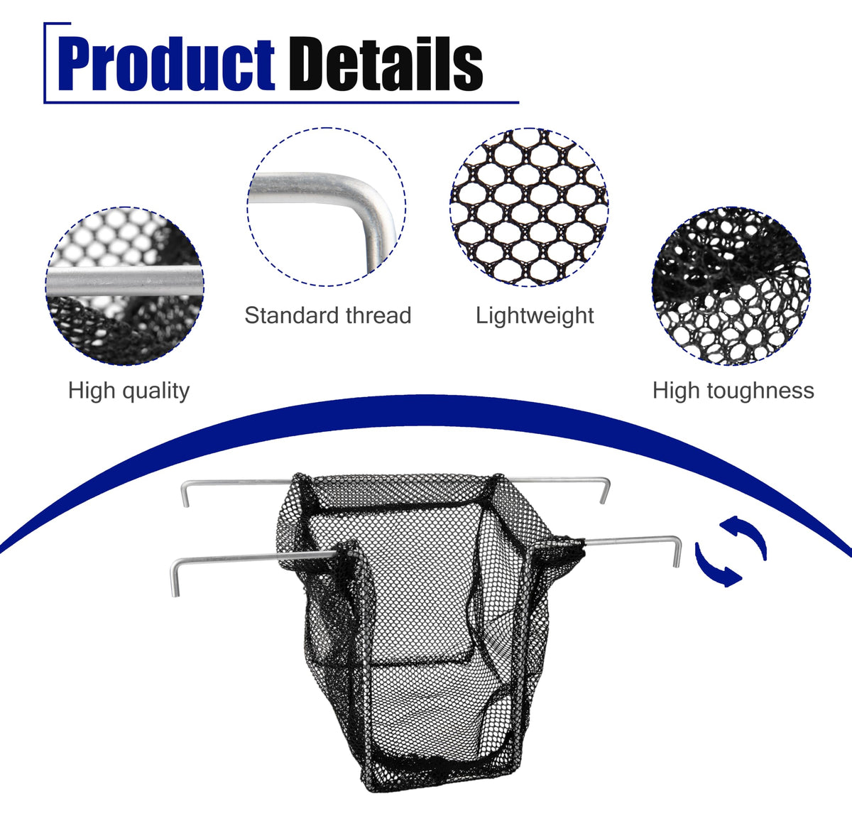 LikeLion 09015 pond skimmer durable mesh net in pond setting
