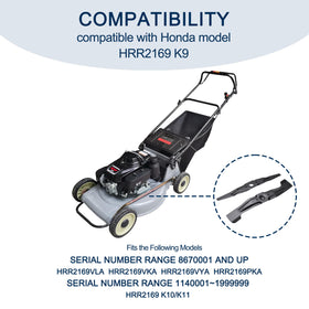 LikeLion blade kit packaging shows two replacement blades for Honda HRR2169 models.