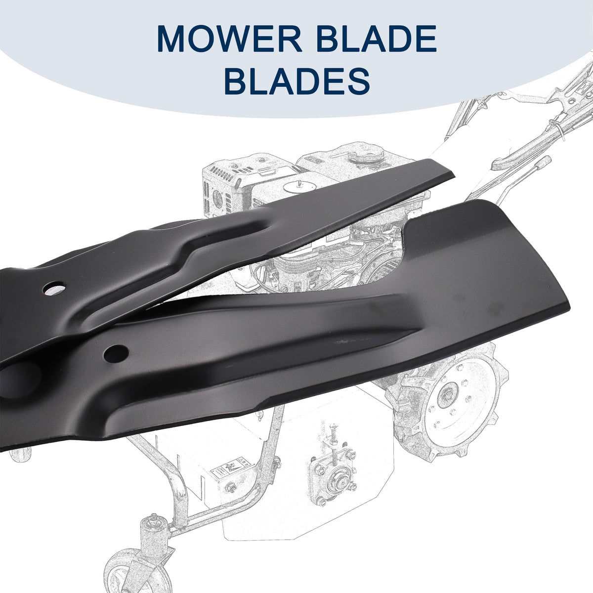 LikeLion tungsten carbide edge on bottom blade detail boosts longevity during tough grass cuts.