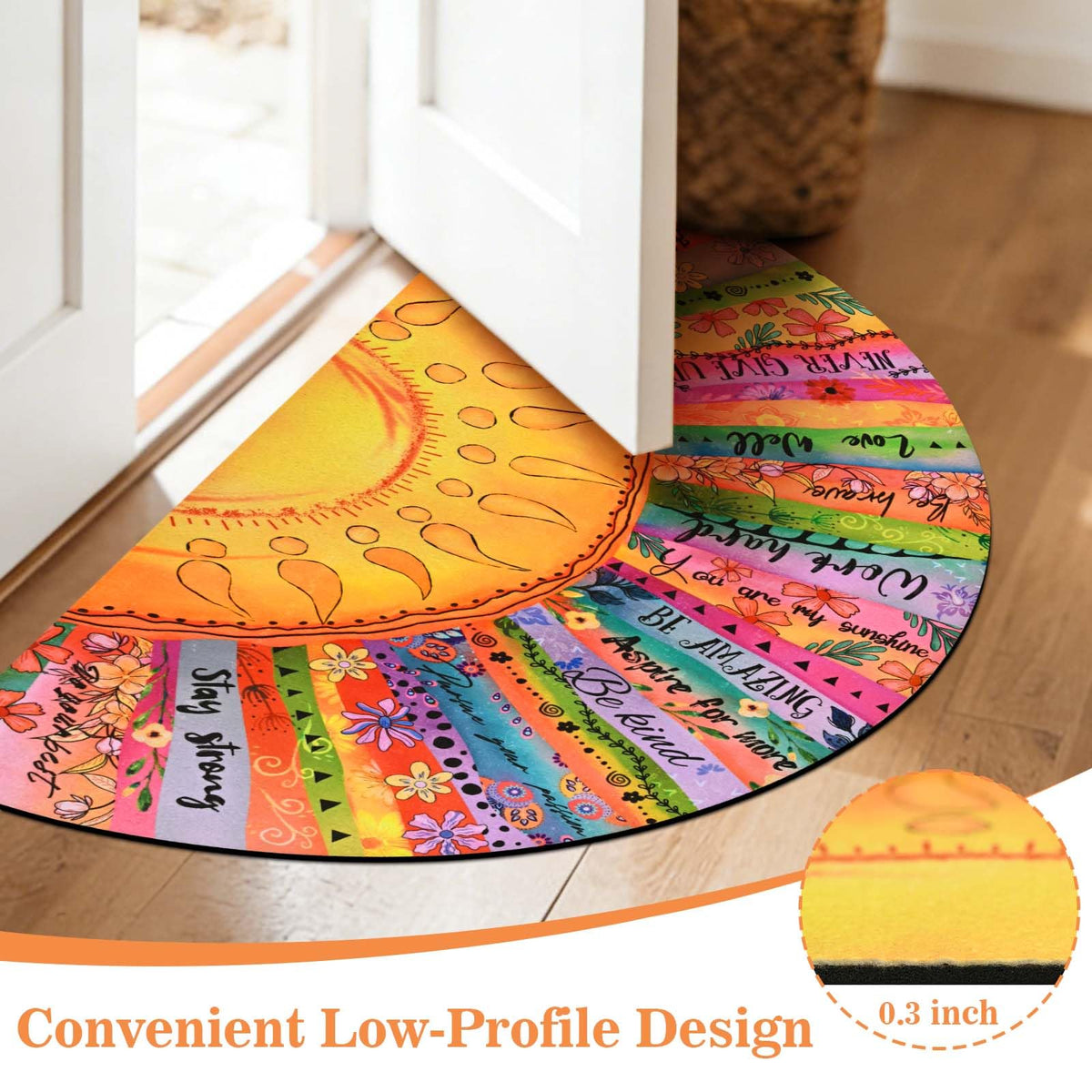Likiyol 24x36 mat suited for indoor or outdoor use, easy to clean.