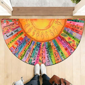 Likiyol colorful flowers mat brightens the entrance while absorbing mud.