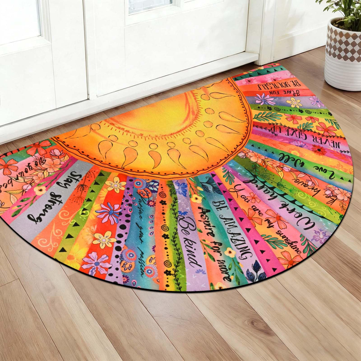 Likiyol dirt-grab mat helps keep floors cleaner with regular rinsing or vacuuming.