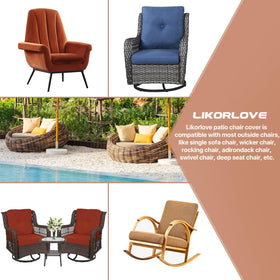Likorlove 2-pack provides coverage for two outdoor chairs.