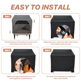 Likorlove easy-clean stain-resistant chair cover cleans with a quick wipe.
