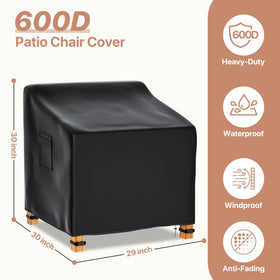 Likorlove heavy-duty 600D chair cover offers durable outdoor protection.