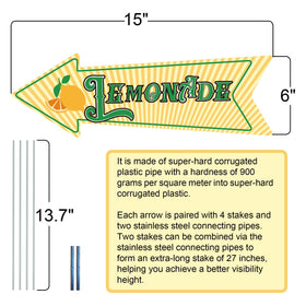 LIKOSEA 27-inch stakes create tall, stable displays above grass and crowds.