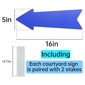 LIKOSEA blue arrow sign side view showing quick ground setup