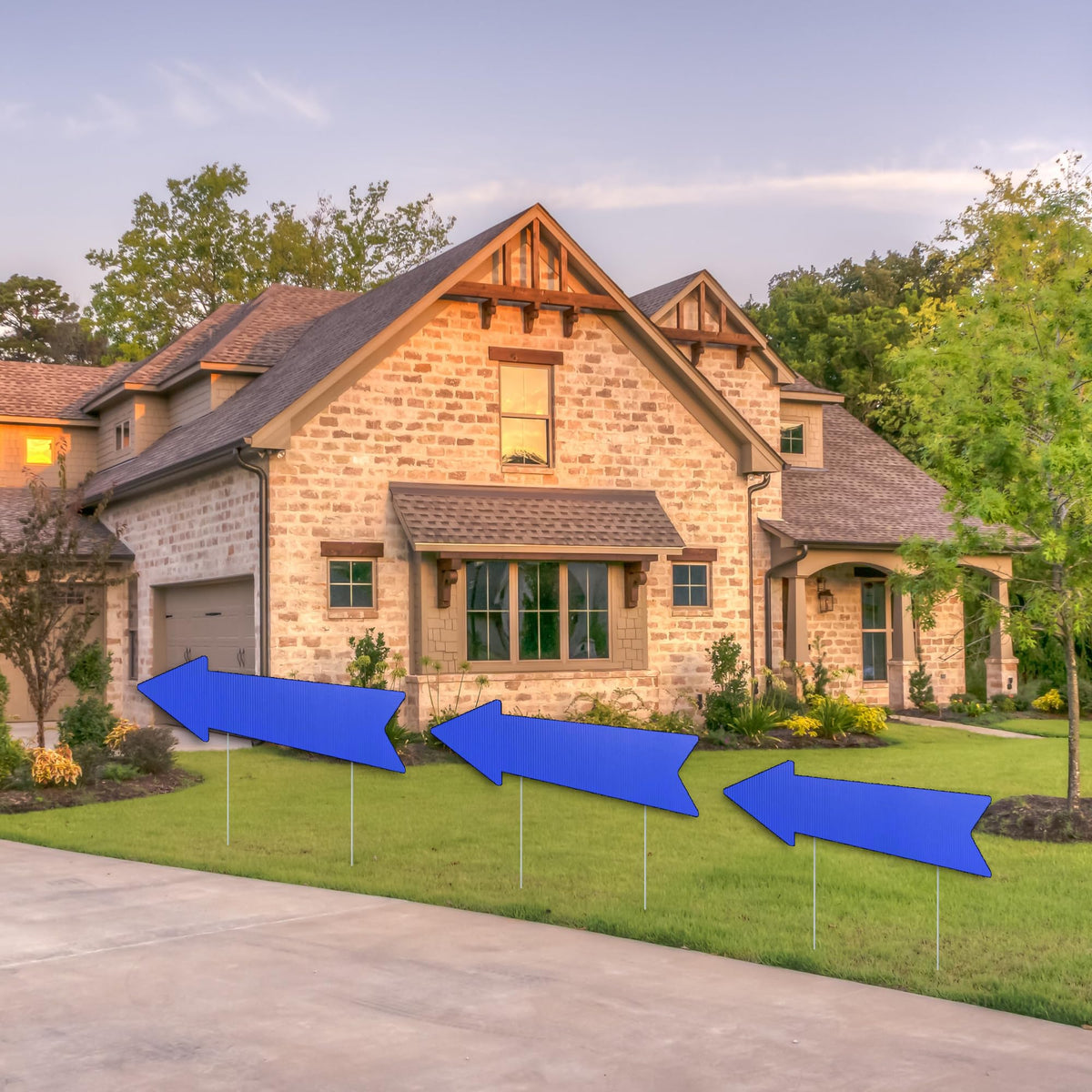 LIKOSEA blue arrow signs for weddings or parties guide guests