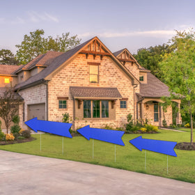 LIKOSEA blue arrow signs for weddings or parties guide guests