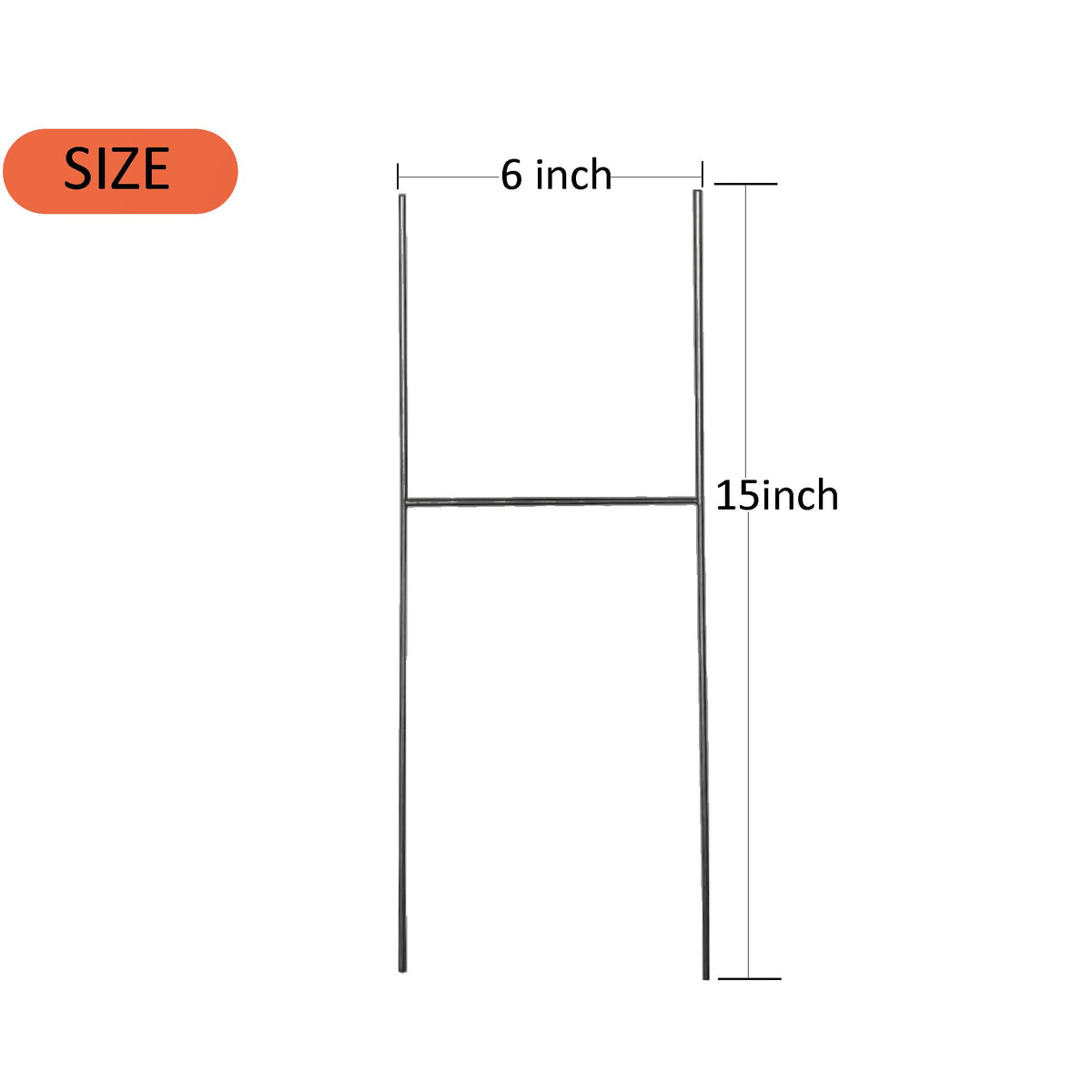 LIKOSEA H-stake inserted into ground provides sturdy hold for outdoor displays.