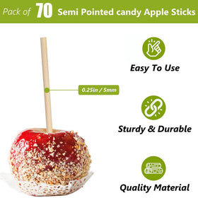 Likpikin caramel apple sticks with 5-5in length for candy making