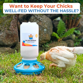 Lil'Clucker Adjustable Legs — grows with your chicks for a snug fit.