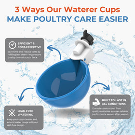 Lil'Clucker easy-install waterer design saves time in the coop.