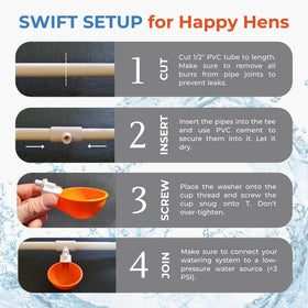 Lil'Clucker easy-pvc-installation for fast setup and reliable hydration.