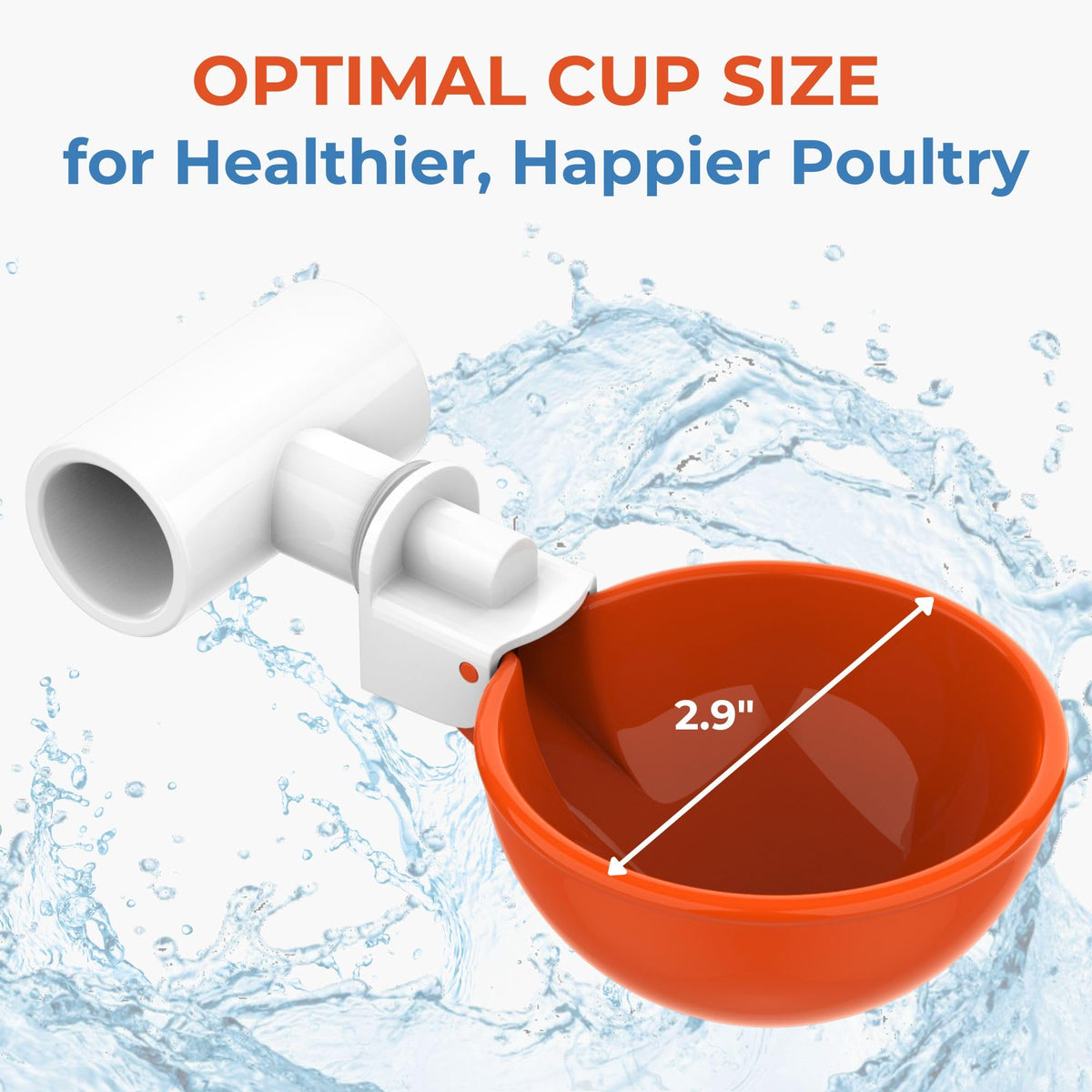 Lil'Clucker heavy-duty-waterer-material built to last in outdoor coops.