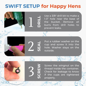 Lil'Clucker poultry waterer – maintains a steady water supply in the coop.