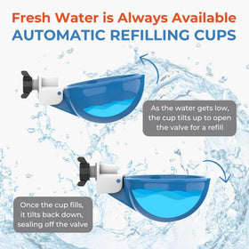Lil'Clucker waterer kit eight-pack for easy poultry hydration setup.