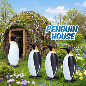 Liliful durable PVC penguin decor, reusable for all-season celebrations.