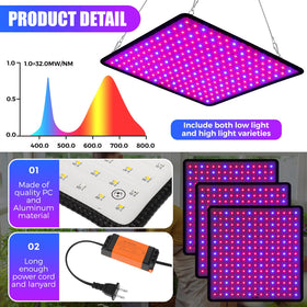 Liliful full spectrum grow light panel provides broad indoor coverage