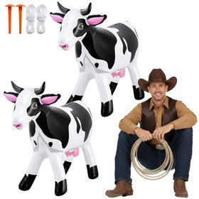 Liliful inflatable cows two-pack for outdoor party decor and fun visuals.