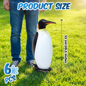 Liliful inflatable penguins, 20.5-inch stands for easy backyard setup.