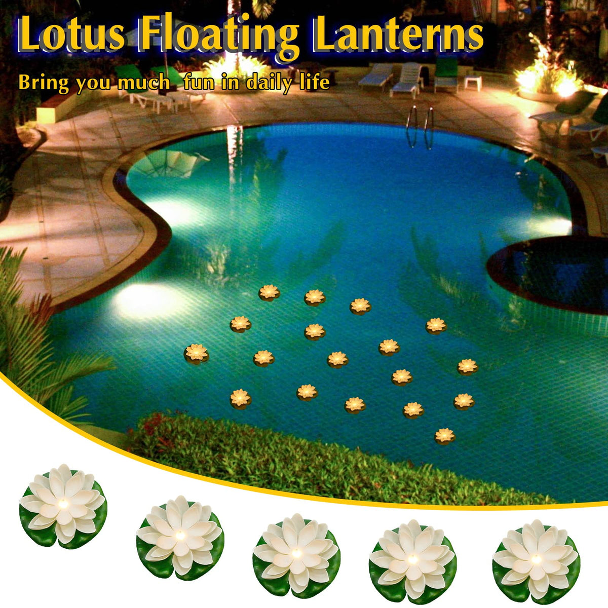 Liliful 3.94-inch lights provide bright, even glow for pools and ponds
