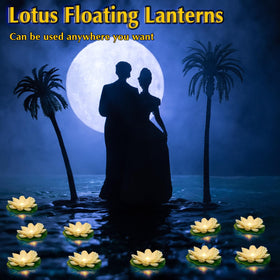 Liliful EVA lotus light shows soft glow with waterproof battery box