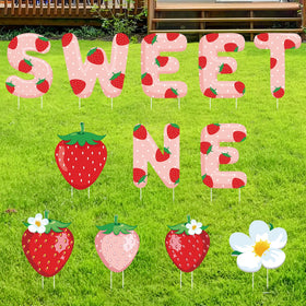 Liliful yard signs with included stakes install quickly for effortless party setup
